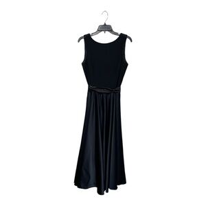 Scott McClintock | Black Low Back Sleeveless A‎ Line Maxi Gown Dress 14